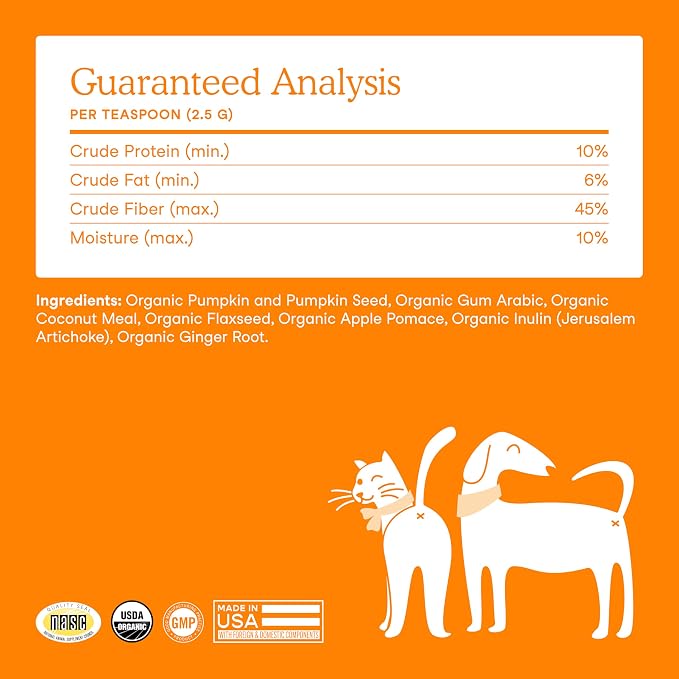 Fera Pets Cat & Dog Pumpkin Plus Fiber Supplement - Powder, 90 Scoops