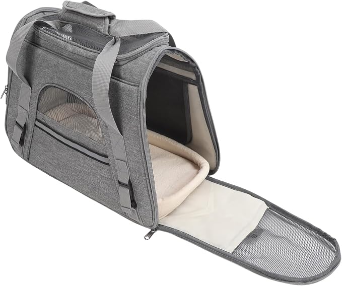 Large Capacity Dog Carrier Bag, Breathable Soft Sided Design, Multi Functional Pet Travel Carrier for Cats and Small Dogs, Stylish Space Capsule Look, Sturdy Cationic Dyed Polyest