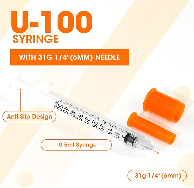 Pet Veterinary Tool – Sterile, Single Use (0.5cc 31G 1/4" 100Pack)