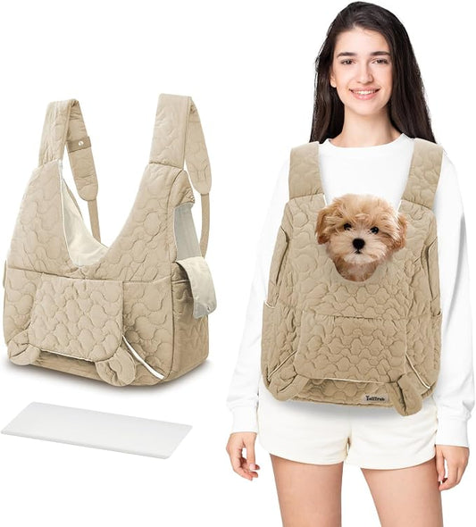 JourCraf Pet Carrier Backpack, Adjustable Pet Front Cat Dog Carrier Backpack Travel Bag for Small Medium Dogs Cats and Rabbits, Safety Strap with Removable Bottom Plate for Camping Hiking Traveling