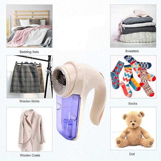 Clothes Lint Remover, Portable Electric Sweater Shaver, Quick Safe for Fuzz Fluff Bobbles Carpets