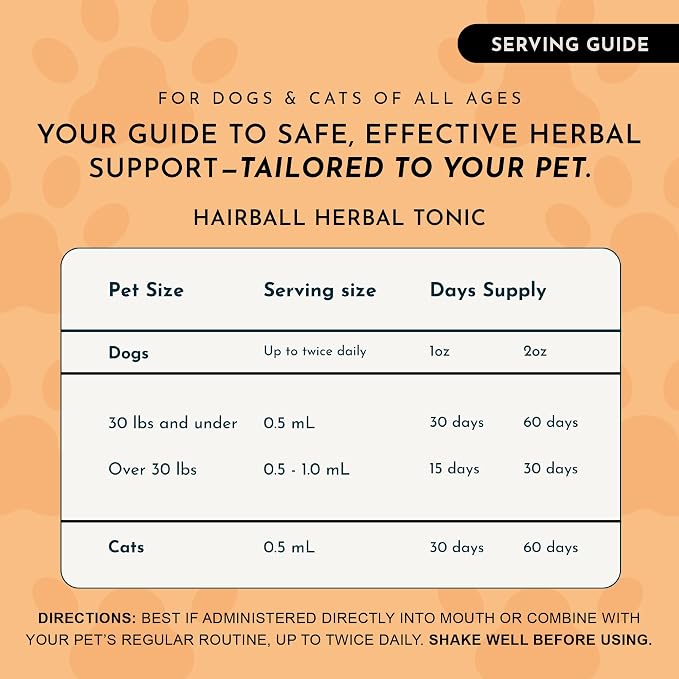 Animal Essentials Hairball Relief Formula - Hairball Treatment for Cats & Dogs, Natural Remedy with Marshmallow Root Extract, Hair Ball Relief for Cats & Kittens, Feline Support for Furball - 1 Fl Oz
