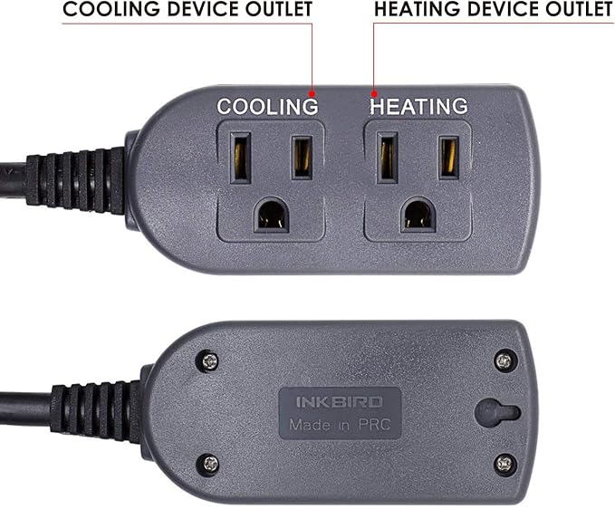 Inkbird ITC308S Temperature Controller for Aquarium with Submersible Probe, Heating Cooling Outlets Thermostat for Heater and Cooling Fans