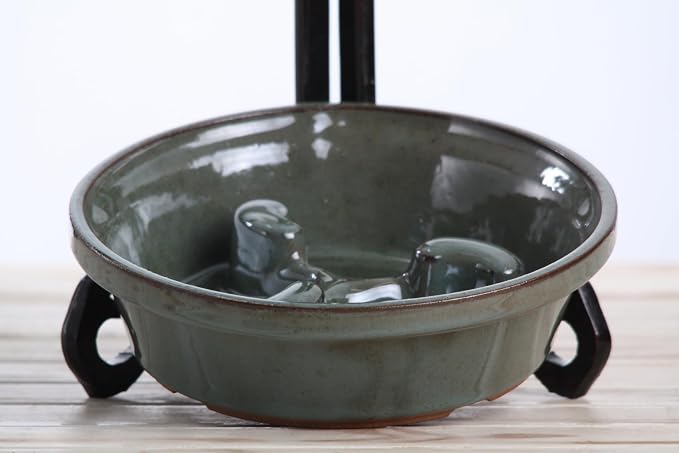 Willow Ceramics Dog Bowl – Handmade Ceramic Slow Feeder, 30.4oz Anti‑Gulp Bowl for Medium to Large Dogs, Dishwasher Safe, Made in USA (Starry Night, 8inch)