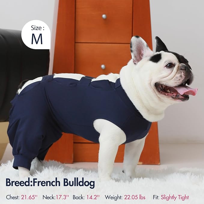 IECOii Surgery Suit for Dogs - Male Dog Neuter Suit, Anti Licking Wounds Dog Onesie for Large Dogs, Post-Operative Vest - XXL-Blue