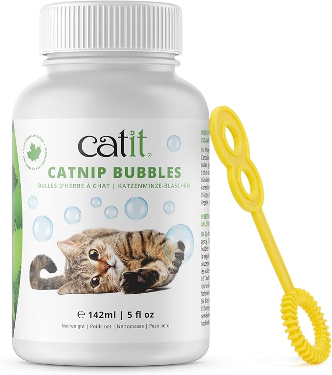 Catit Catnip Bubbles for Stimulating Indoor and Outdoor Cats