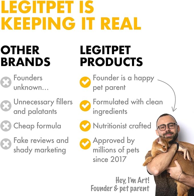 LEGITPET Oatmeal Dog Shampoo & Conditioner Itch & Allergy Relief with Honey & Aloe Hypoallergenic Gentle Calming Formula for Sensitive Skin & Dandruff Safe for Puppies Best for All Breeds 2 x 16oz