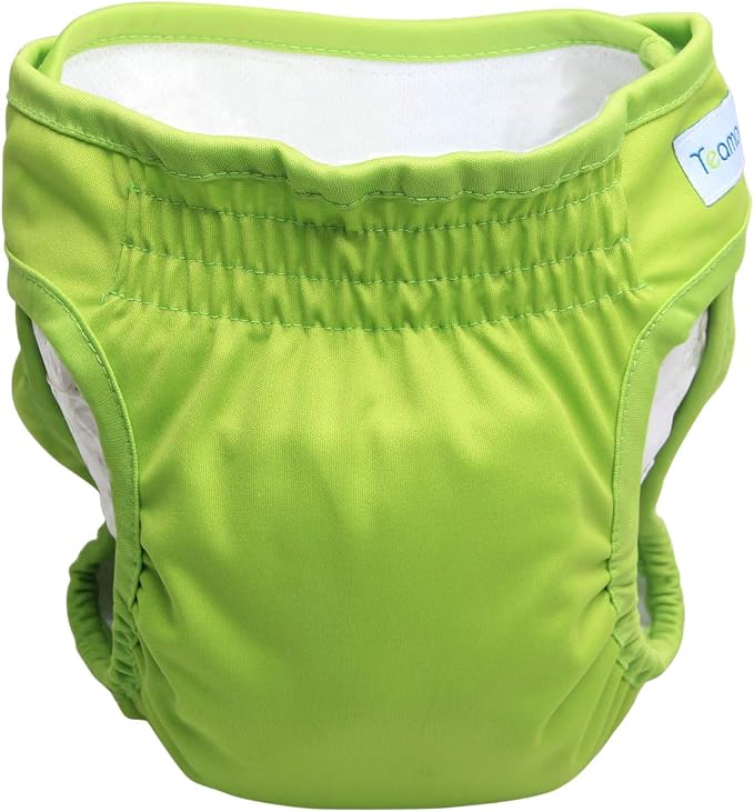 Teamoy 4pcs Washable Female Dog Diapers, Reusable Doggie Diaper Wraps for Female Dogs, Super-Absorbent and Comfortable, Small