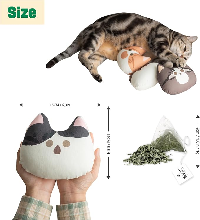 Gororong Interactive Catnip Toy for Indoor Cats – Refillable, Bite-Resistant, Handmade in Korea with Natural Catnip for Active Play & Exercise(Gga mi)