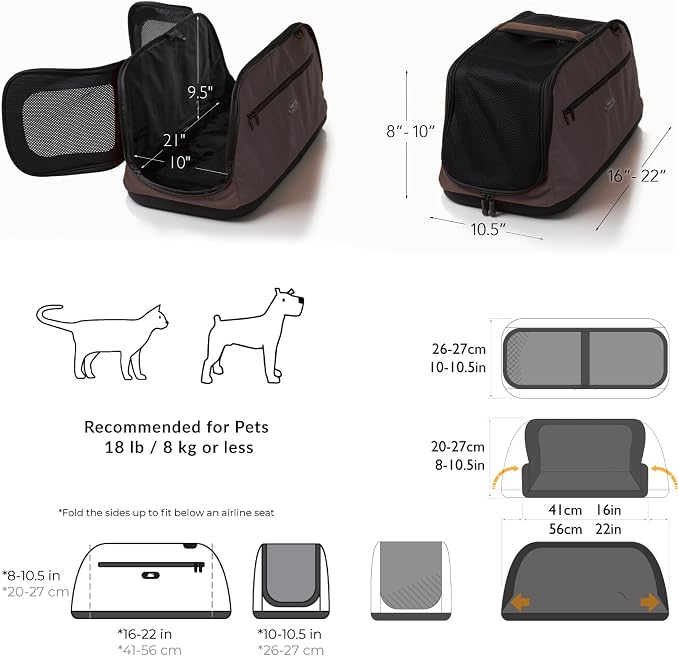 Sleepypod Air in-Cabin Pet Carrier, Dark Chocolate