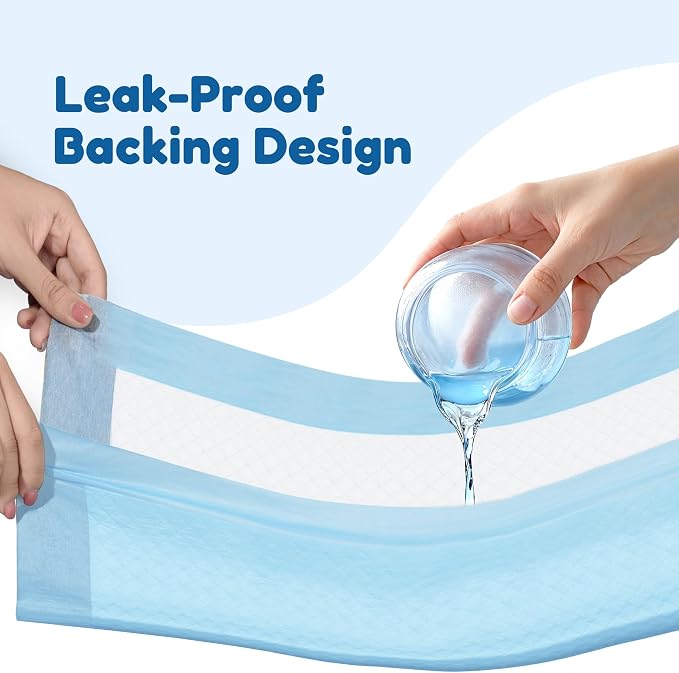 Super Absorbent Waterproof Dog and Puppy Pet Training Pad, Housebreaking Pet Pad, 40-Count Extra Middle-Size, 30’’X30’’, Blue