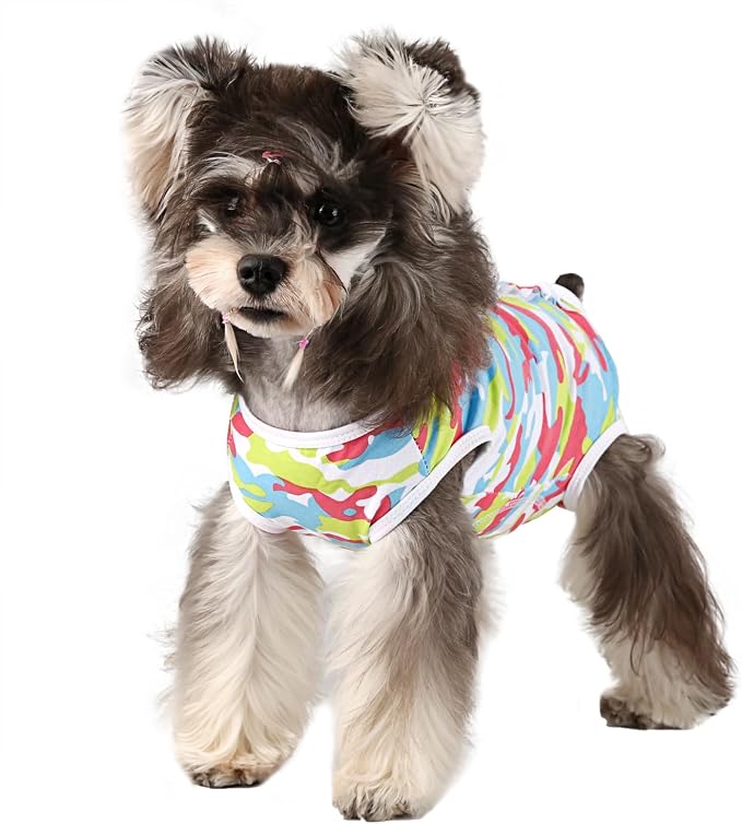 Etdane Dog Diapers Sanitary Panties Pet Period Onesie for Female Male Dogs Camouflage/XL