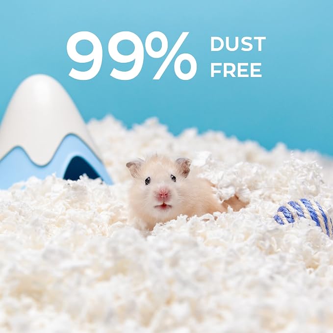 carefresh 99% Dust-Free White and Natural Paper Small Pet Bedding with Odor Control, 110 L (Pack of 2)