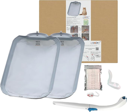 Smart Cat Litter Box Accessories Waterproof Pad Soft Fabric Liner/Pad Soft Mat Removable Liner for 95L Automatic Cat Litter Box (Two Pad with Cleaning Set) | Soft Fabric Liner, Soft Mat, Removable Liner, For 95L Automatic Cat Litter Box