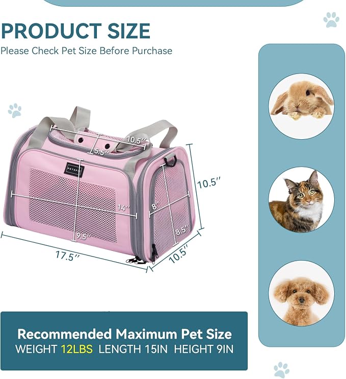 PETSFIT Cat Carrier and Soft Sided Dog Crate