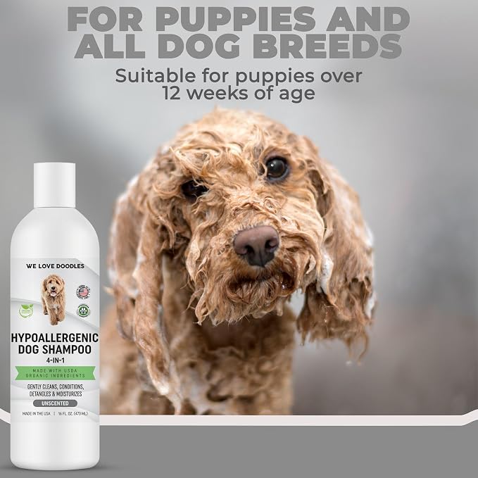 We Love Doodles Hypoallergenic & Lavender Dog Shampoo Bundle - Sensitive Skin & Allergies, for Matted Pet Hair, Shampoo for Puppies, Made in The USA
