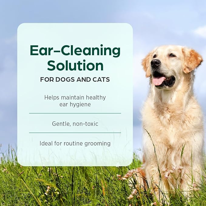 Oti-Clens Ear Cleansing Solution for Dogs and Cats, Gentle, Non-Irritating Ear Cleaner, 4 oz