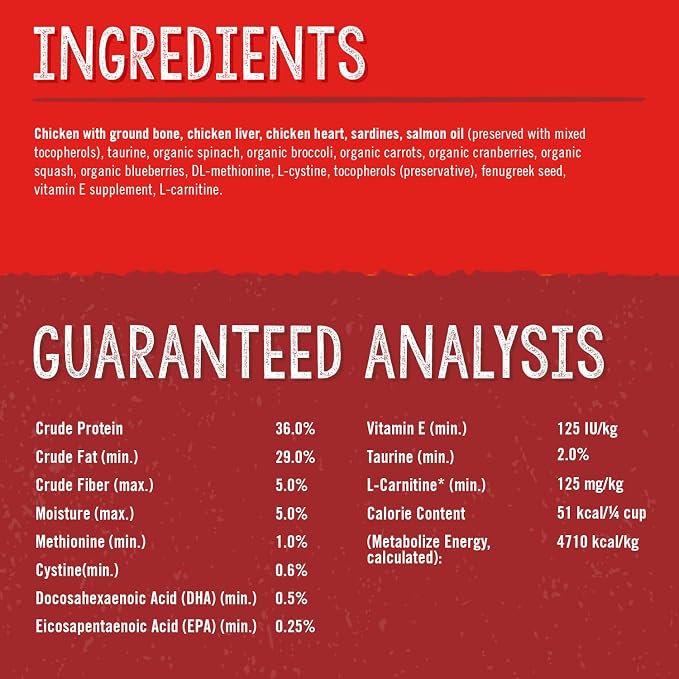 Stella & Chewy's Freeze-Dried Raw Dog Food for Heart Health - Cage-Free Chicken - Natural Solution for Cardiovascular Support & Energy - Premium Raw Nutrition - 13oz