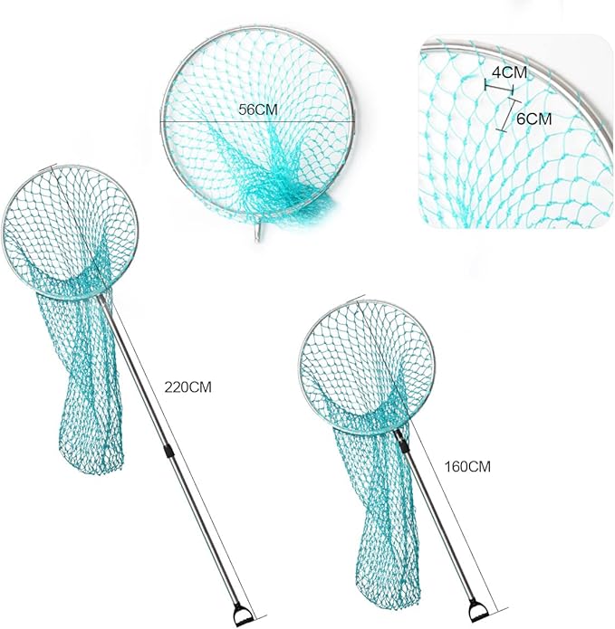 Animal Control Catch Net Pole Tool for Dog Shoat Goat Cat Boar Hog Pig Racoon Possum Skunk Goose Chickens Pigeon - Heavy Duty