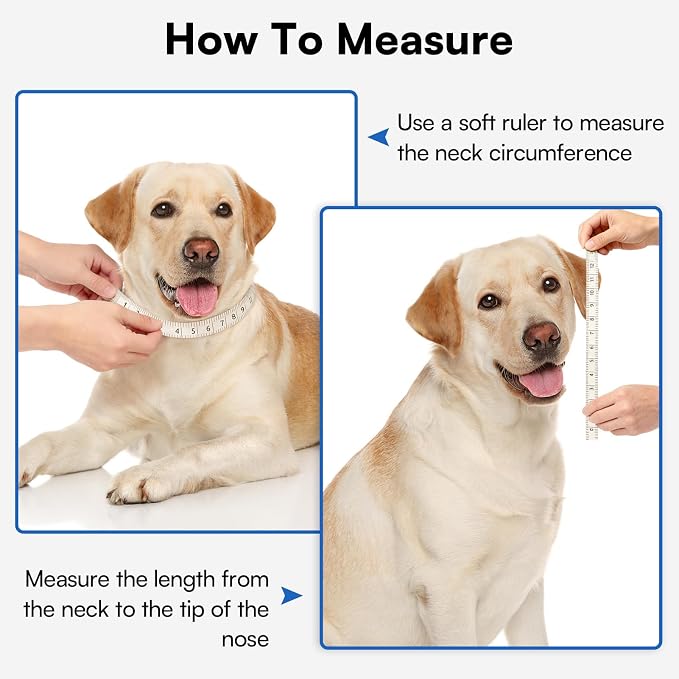 Queenmore Dog Cone,Soft Dog Cones for Large Dogs After Surgery,Comfy Cone for Dogs to Stop Licking, Adjustable Recovery Collar,Elizabethan Pet E-Collar for Wound Healing,Blue,L