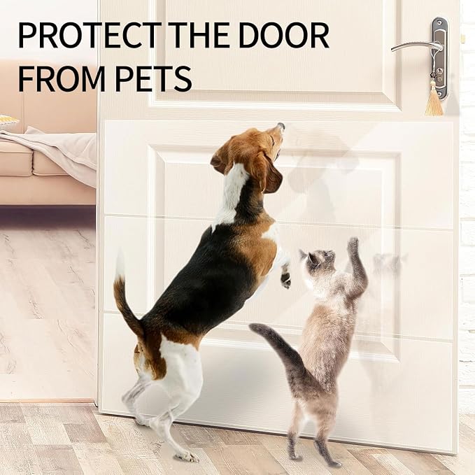 Thicken Cat Scratch Furniture Protector, 165"x15" Couch Protector from Cat Claws, Single-Sided Sticky Furniture Protectors From Cats Scratching, Extended Size Protects More Furniture+50 Fixing