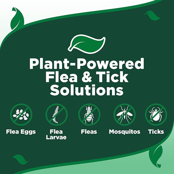 Vet’s Best Flea and Tick Yard and Kennel Spray – Natural Yard Treatment for Fleas, Ticks and Mosquitoes – Plant and Pet Safe Outdoor Spray with Certified Natural Oils – Made in USA – 96 oz Refill