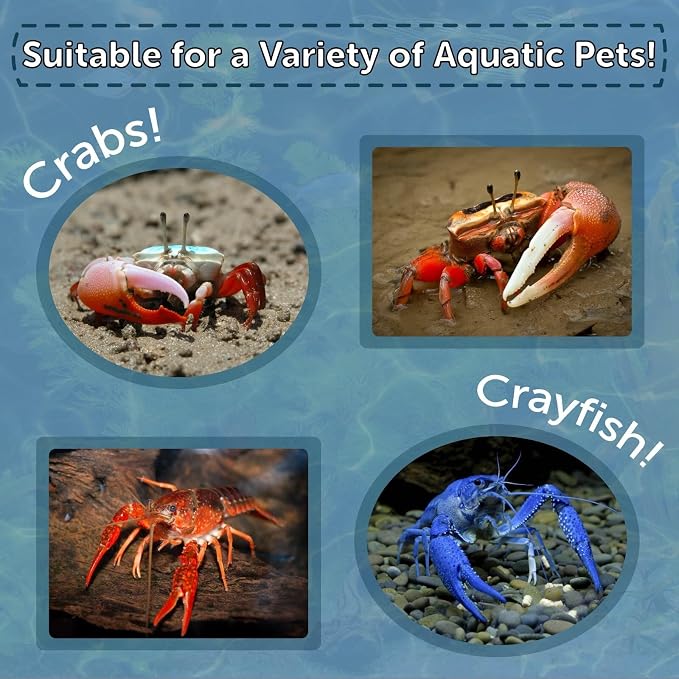 Crab & Crayfish 4mm-3/16 Sinking 40% Protein Nuggets for Crabs, Crayfish, Axolotl, Salamanders, Snails, All Bottom Tropical Fish...2-lbs Jar
