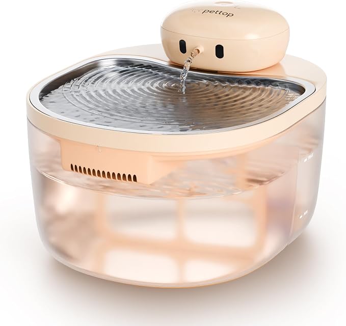 PetTop® Pumpless Cat Water Fountain + 3 Packs Filters