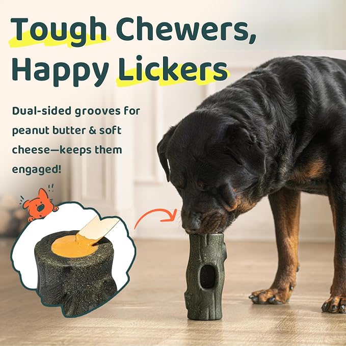 MENGJINGO Interactive Dog Toys for Aggressive Chewers, Long-Lasting Frozen Dogs Treat Holder to Keep Them Busy, Indestructible Dog Enrichment Toys - Reduce Anxiety, Safe for Large and XL Breed