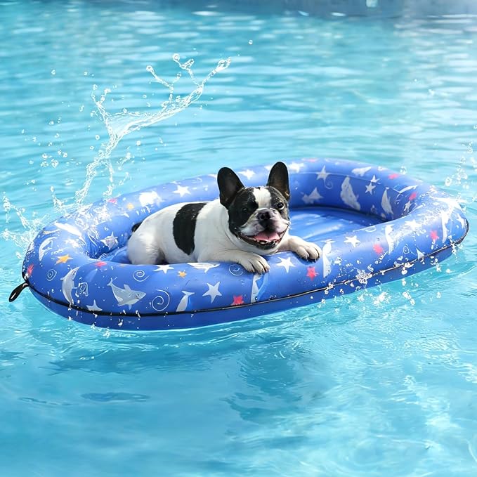 Dog Pool Float, Dog Pool Floats for Small, Medium and Large Dogs, Inflatable Pet Swimming Floats for Pool Lake Camp