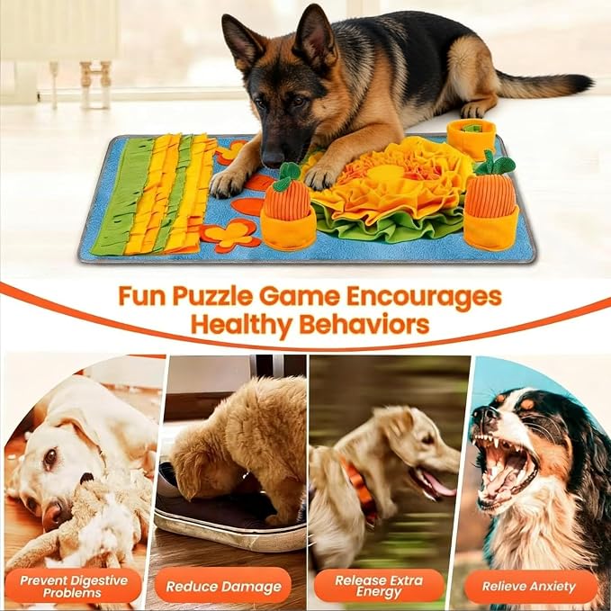 Snuffle Mat for Dogs Large Breed,32''x 20'' Interactive Puzzle Sniff Mat Dog Food Mat,Easy to Clean,Durable Slow Feeder Interactive Dog Feeder Puzzle Toy for Training and Stress Relief