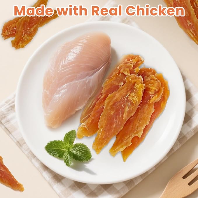 Chicken Jerky for Dogs 1.35 Pound – Real Chicken Breast, High Protein, Natural Dog Treats, Training Rewards, Easy to Chew