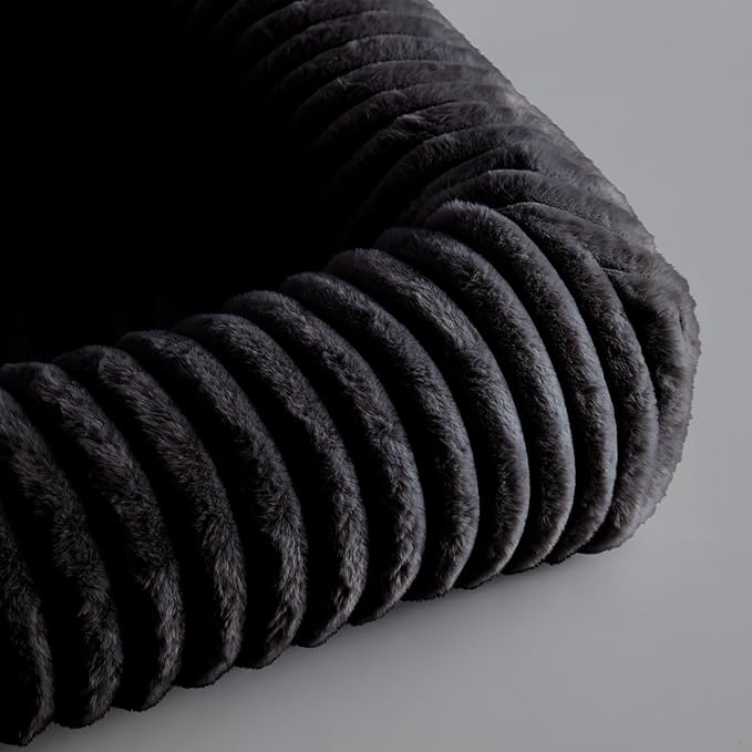 Riverbrook Home Everett Long Sofa-Style Pet Bed, Black, Medium