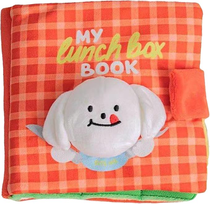 StarSnowe×Cute Dog Enrichment Toys,Squeaky Snuffle Book Series,Interactive Sniff Mat for Mental Stimulation & Slow Feeding,Treat Puzzle Toys for Puppy,Crinkle Gifts (Orange - Lunch Box)