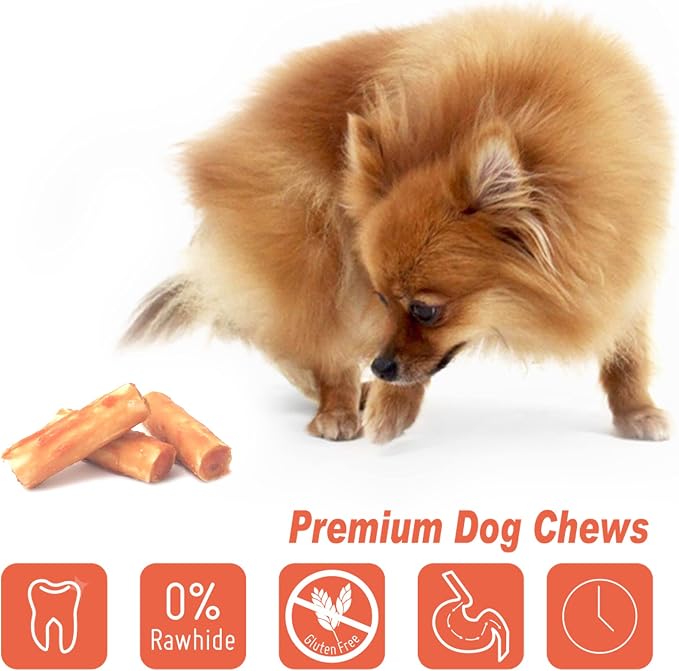 LuvChew Gluten Free Rawhide Free Dog Chew Chicken Rolls Mini 2.5" for Small Dogs 10 pcs/Pack