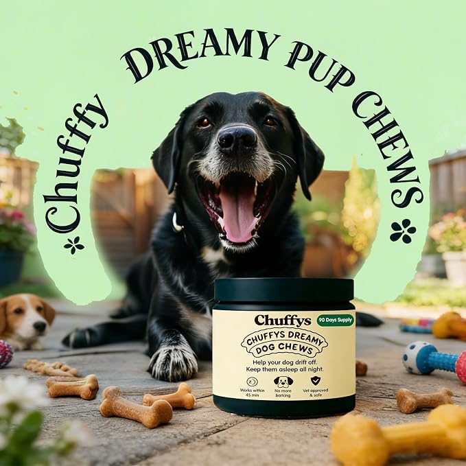 Dreamy Pup Chews, Natural Calming Chews for Dogs, Sleep Guarantee，90 Tablets (1pcs)