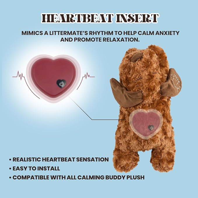 Little Buddy - Puppy Hearbeat Toy for Small Puppy, Anxiety Relief with Reusable Heat Pack and Lavender, Sleep Aid for Dogs, Plush Comfort Toy for Medium and Small breads