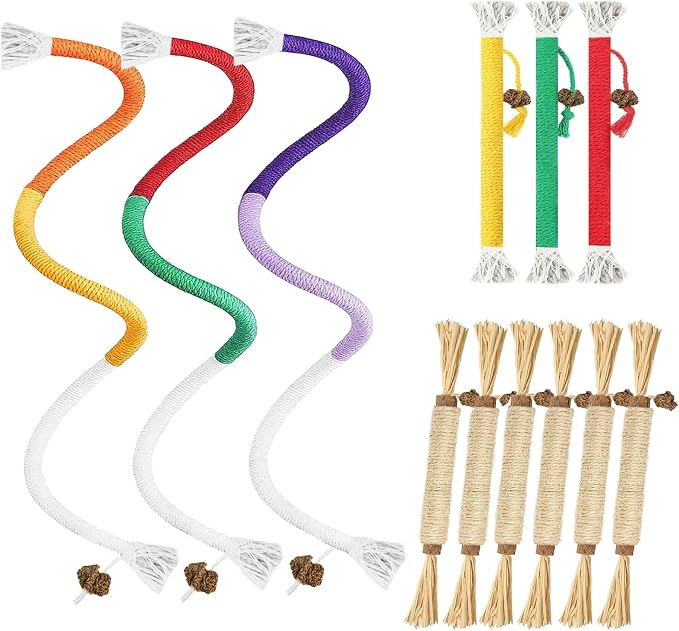 Tocirelo Silvervine Sticks for Cats & Cat Chew Ropes