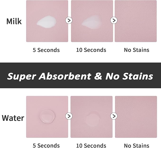 HotLive Dog Food Mat - Absorbent Cat Mat for Food and Water, No Stains Pet Feeding Bowl Mat, Easy to Clean Pet Placemats, Quick Dry Dog Water Dispenser Mat for Messy Drinkers | Pink 16"x 24"