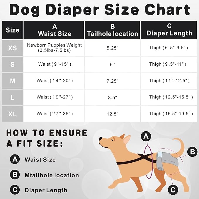 Idepet Female Dog Diapers with Suspender Detachable, 3 Pack Washable Reusable Girl Doggie Diapers for Small Medium Female Dog in Heat Period Cycle Urinary Incontinence Training M