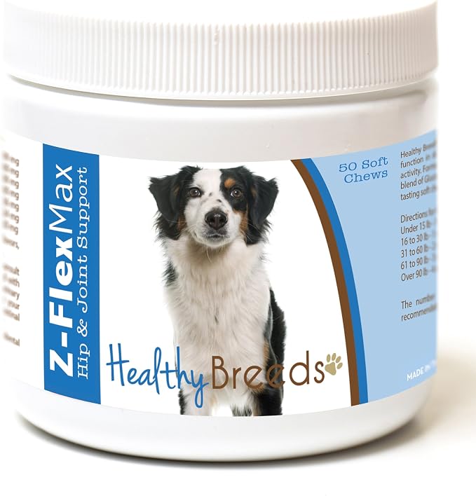 Healthy Breeds Miniature American Shepherd Z-Flex Max Hip and Joint Soft Chews 50 Count