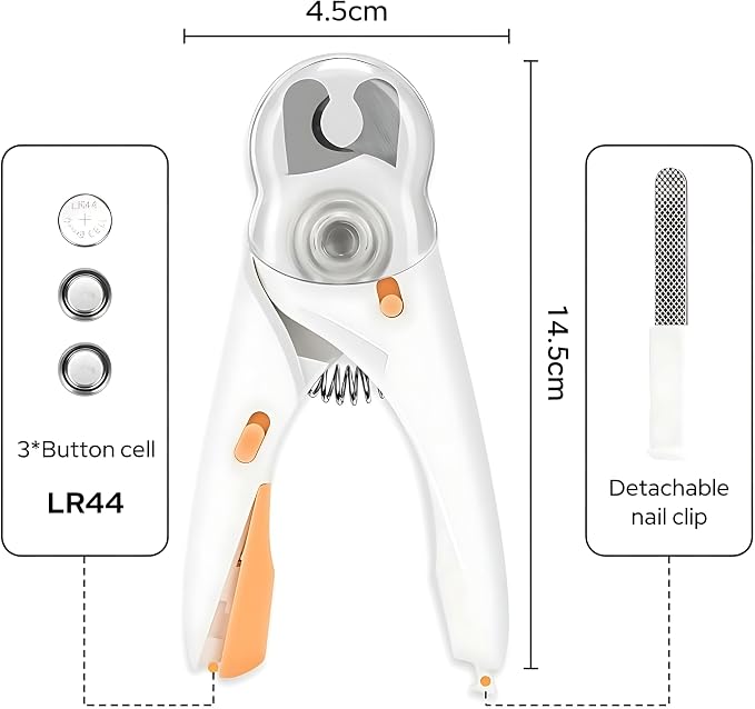 3-in-1 Pet Grooming Kit - Self Cleaning Slicker Brush, LED Dog Nail Clippers with Safety Guard & Stainless Steel Comb - Complete Deshedding Tools for Dogs & Cats - Professional Home Grooming Set