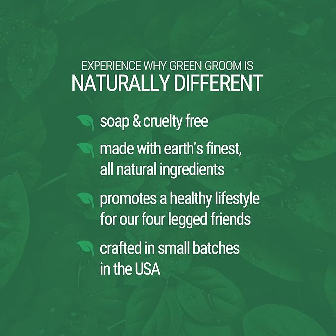 Green Groom Oatmeal Dog Shampoo, 1 Gallon - Natural Colloidal Oatmeal, Calms Dry Itchy Irritated Skin, Natural Ingredients, Moisturizes and Soothes the Skin and Coat, Professiona Grooming Grade
