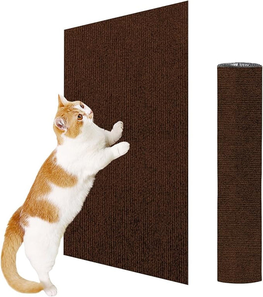 ENONCI 23.6x15.8 Couch Wall Corner Protection for Indoor Cats,Anti Scratch Furniture Protector from Cats Scratching,Trimmable Climbing Cat Scratcher Pad Play Mat Easy Use for Cat Board/Door/Carpet