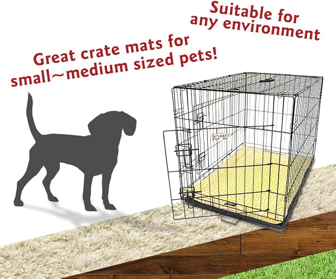 30" Towers Citrus Yellow Crate Dog Bed Mat By Majestic Pet Products