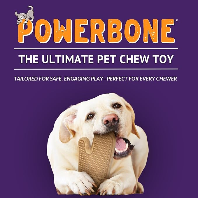 Powerbone Pet Chew Toy for Dogs - Durable, Non Toxic & Pet Safe - Best for Aggressive Chewers, Long Lasting Dental Health, Dog Teeth Cleaning, Dog Life Stages - Twist Tail 6'' (Pack of 2)