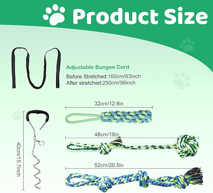 EIODEAR Bungee Tug of War Dog Toy