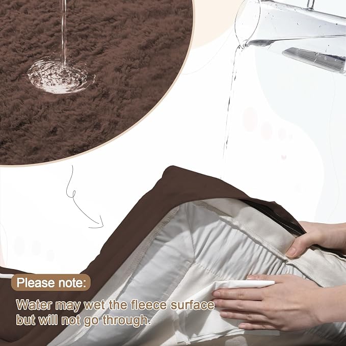 Medium Orthopedic Dog Beds, Large Waterproof Dog Bed with Removable Cover, 4-Sides Bolster Support Pet Soft Sofa, Washable Pet Beds for Large Dogs, Brown