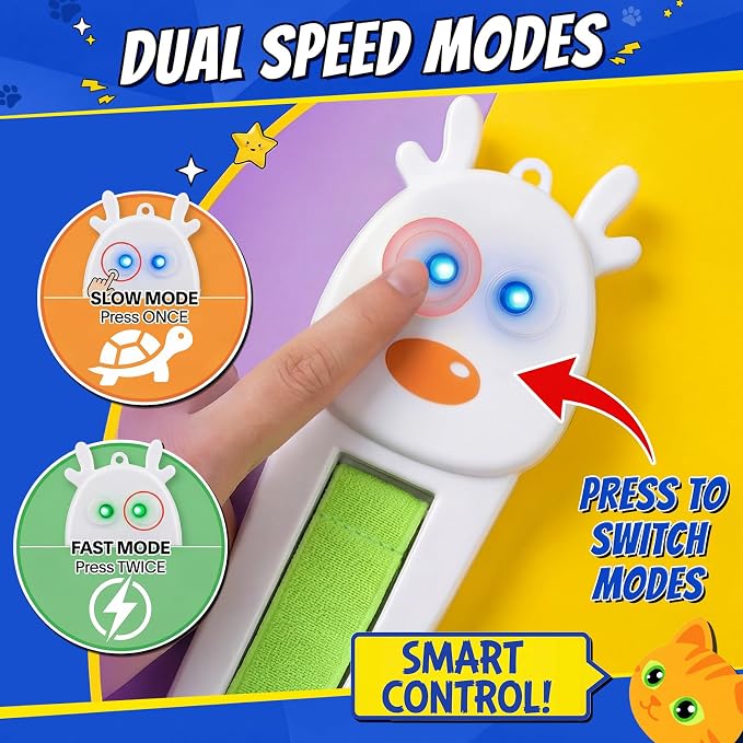 Interactive Cat Toys for Indoor Cats - Automatic Cat Toys with Motorized String Action, Sticking Door Electric Enrichment Stimulation Kitty Toy for Bored Indoor