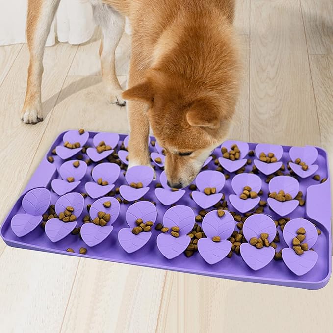Silicone Snuffle Mat for Dog,Slow Feeder Lick Mat with Suction Cups for Slow Eating & Femont Snuffle Mat for Medium Dogs,Silicone Slow Feeder Lick Mat for Dogs Slow Eating